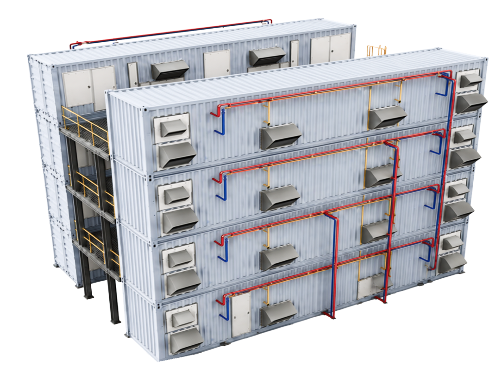 Industrial stack of eight BMP-200 LPH modules